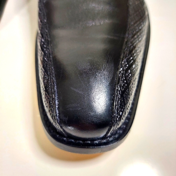 Stacy Adams Black Printed Cow Leather Lace Up Oxford Dress Shoes - Picture 13 of 13